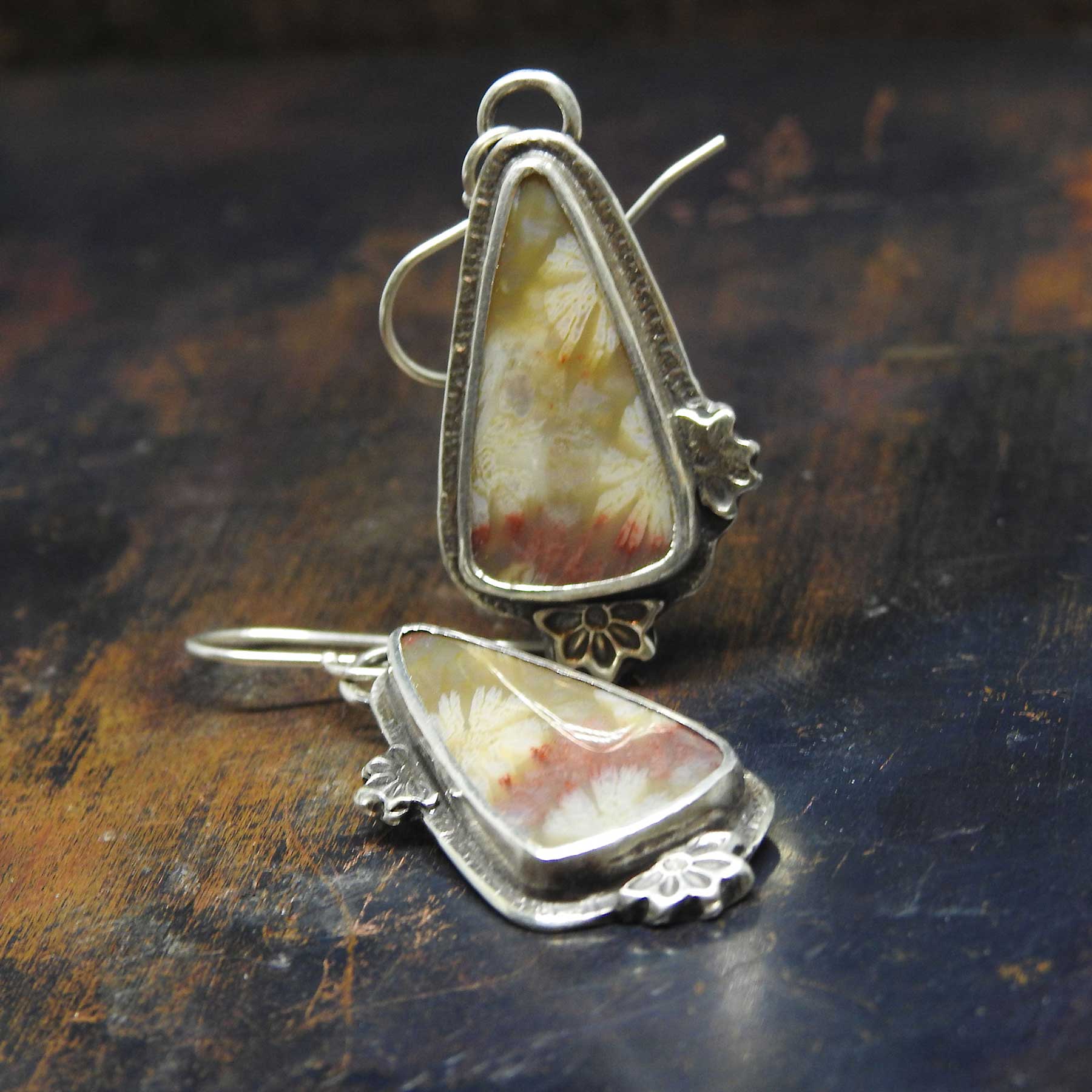 Wendy Wetherbee Coral Floral Earrings