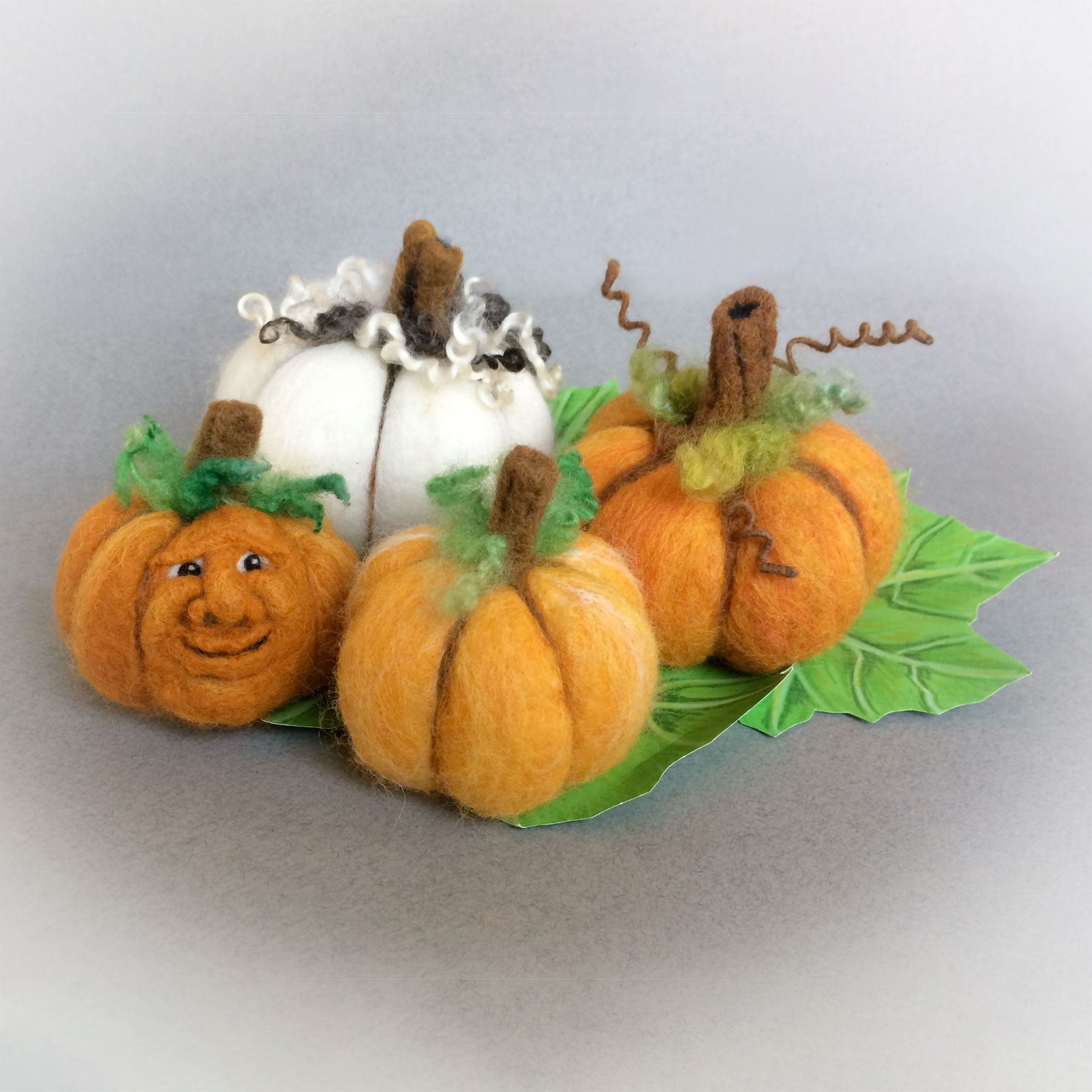 Felted Pumpkins by Libby Mortensen