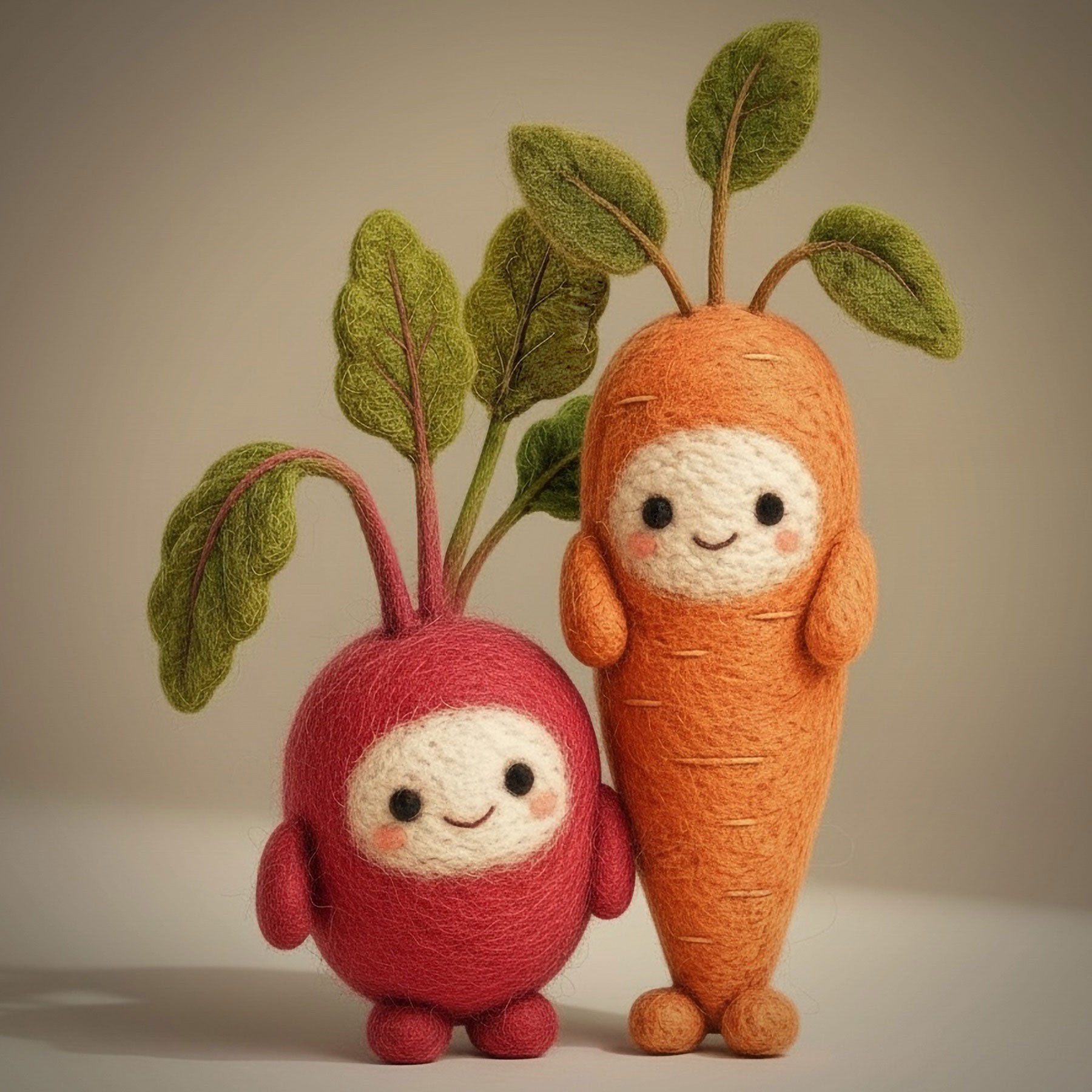 Felted Beetroot Characters