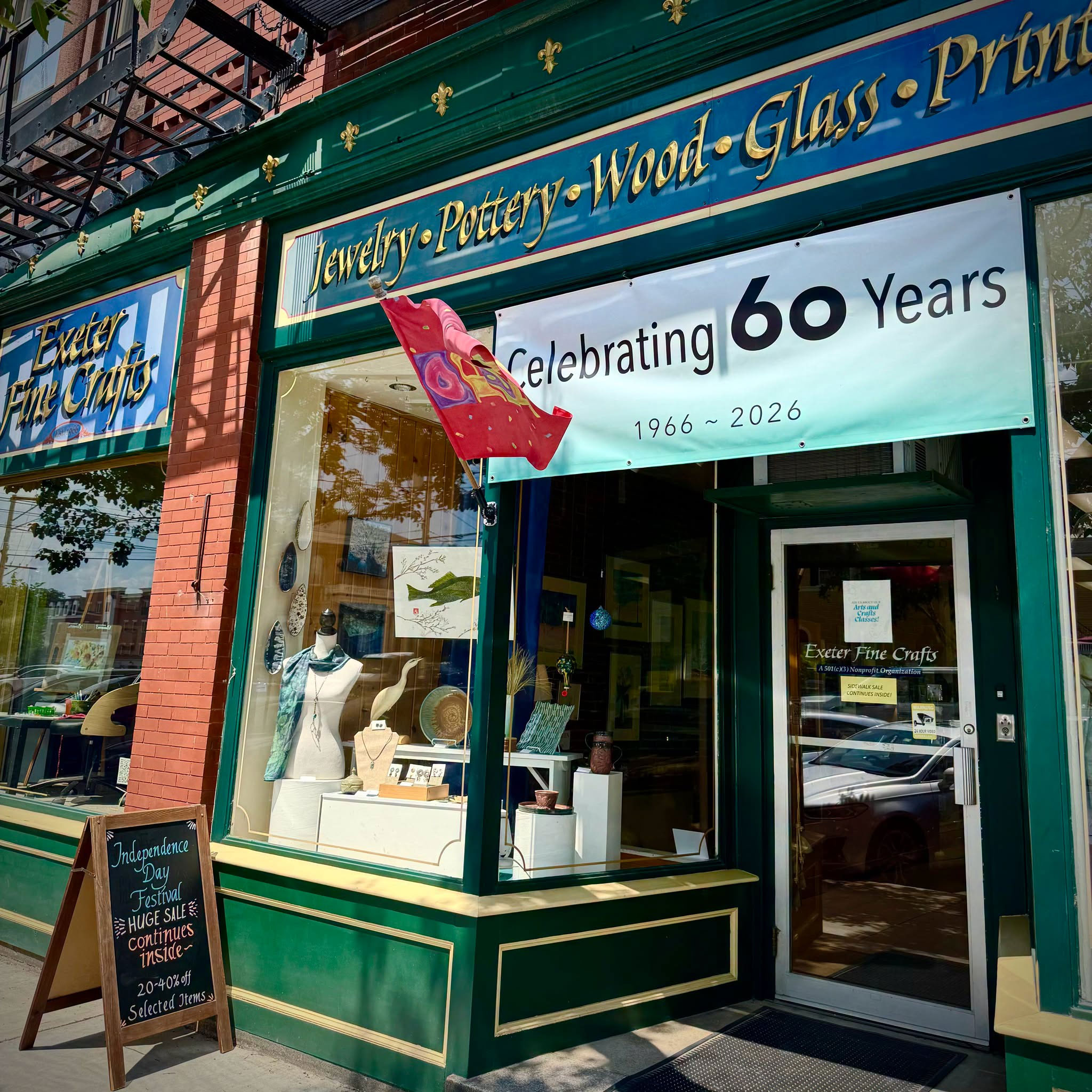 Efc Shop Front with 60 Year Banner