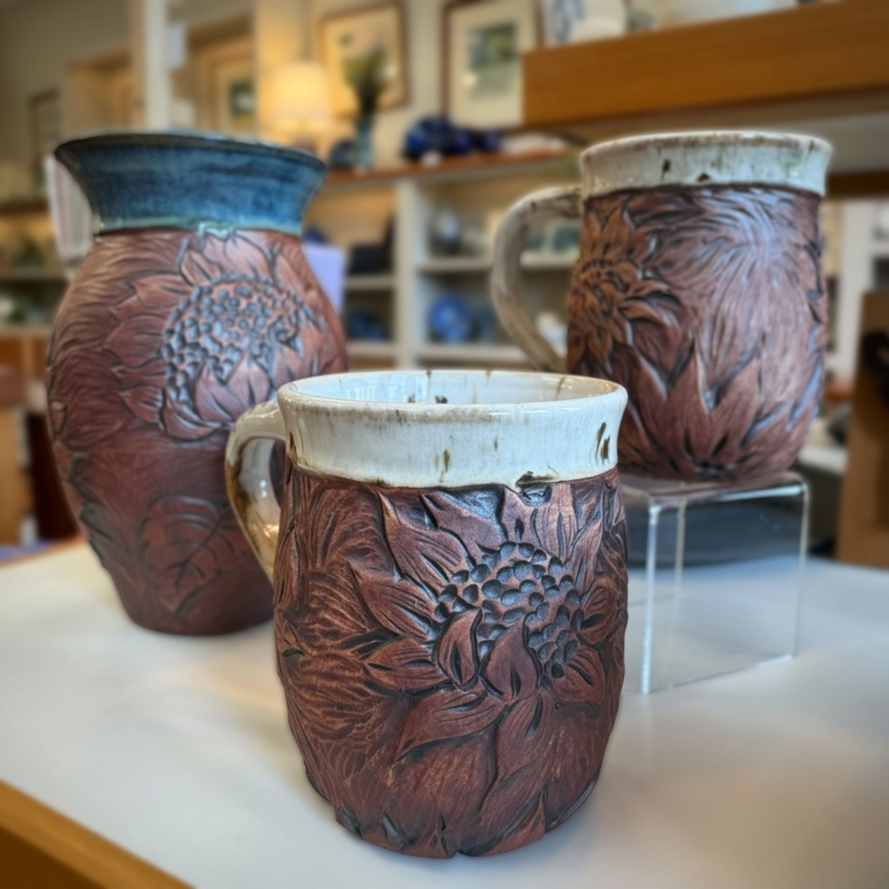 Denis Paquette Sunflower Mugs