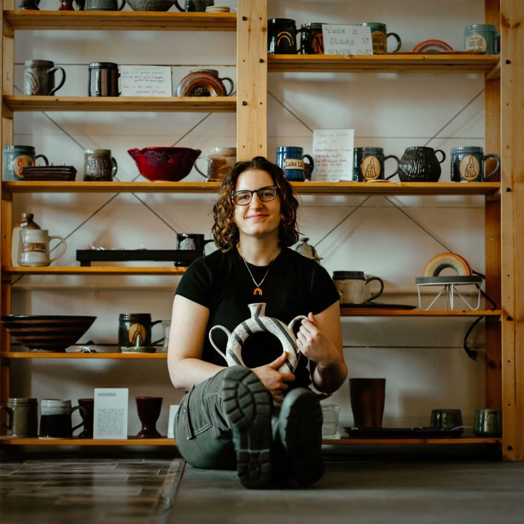 Emily Wernig in her studio